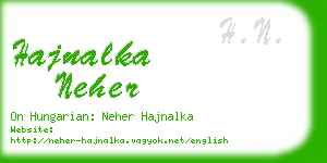 hajnalka neher business card